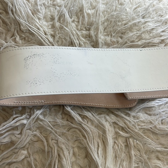 Vintage “Streets Ahead” Silver Buckle white studded belt size Small - Picture 11 of 11